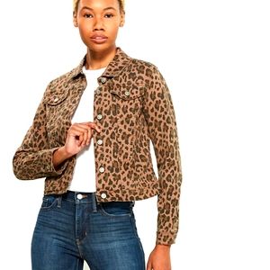 Leopard Print Original Denim Kensie Jacket